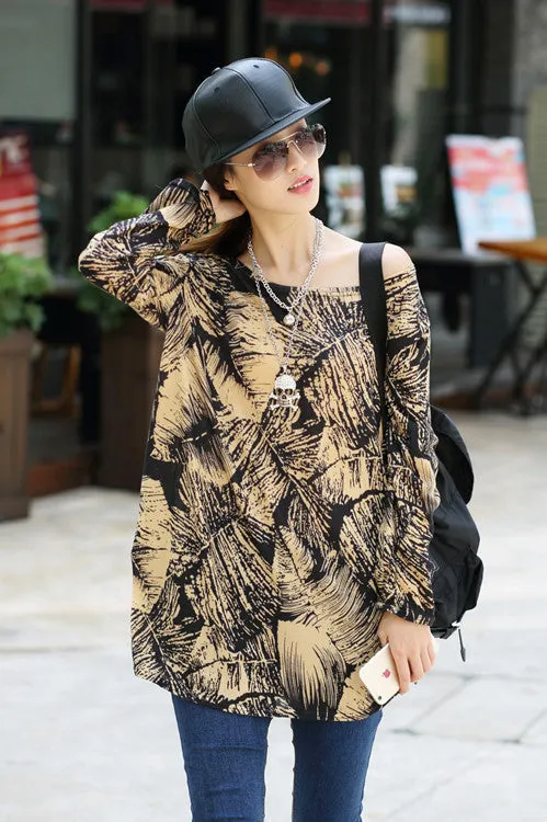 Autumn winter women dress plus size ropa mujer long sleeve o-neck print tunic tops loose vestidos invierno woman clothes