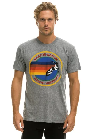 AVIATOR NATION HAIGHT ASHBURY TEE - HEATHER GREY