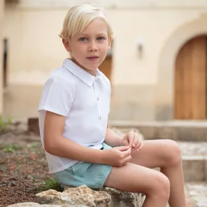 Babidu Boys Sage & White Two Piece