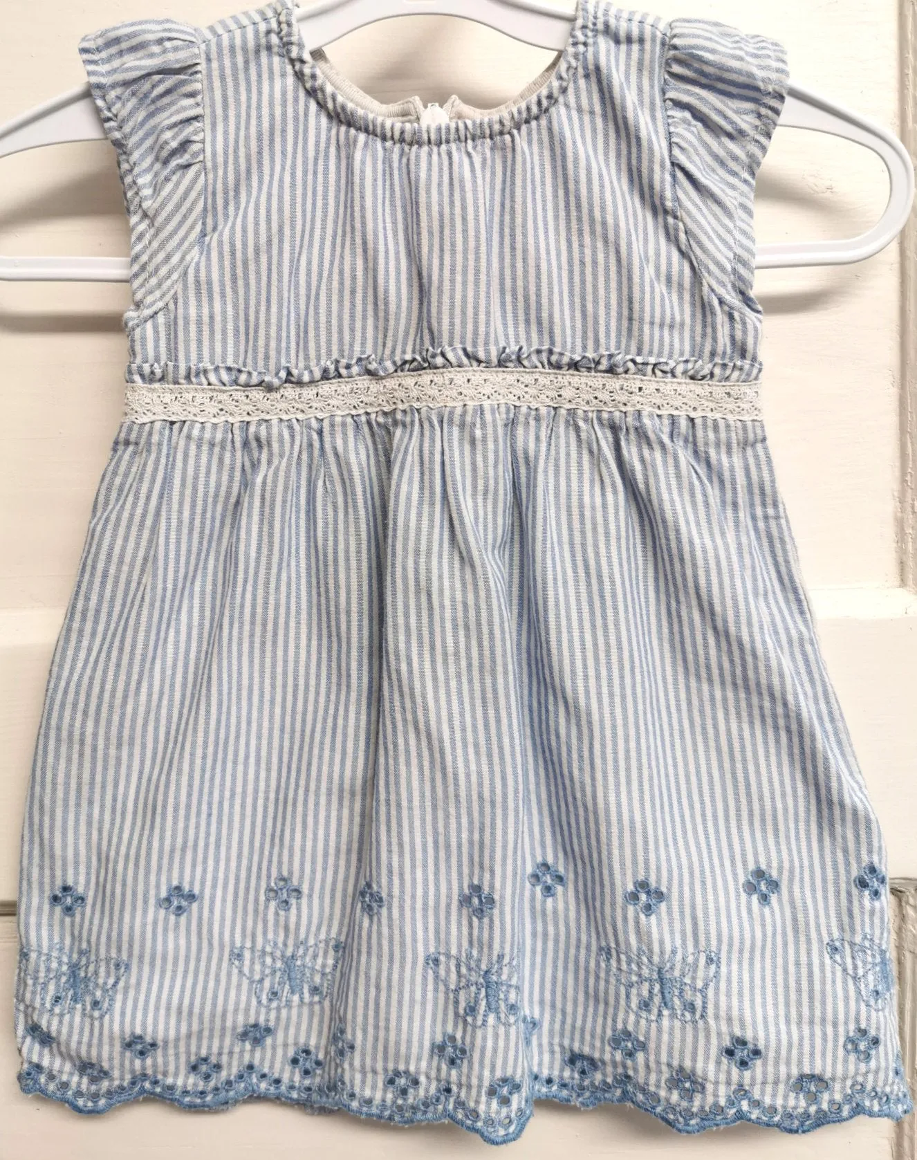 BABY GIRL SIZE 3/6 MONTHS - S.OLIVER UK Brand, Stripped Babydoll Dress EUC B37
