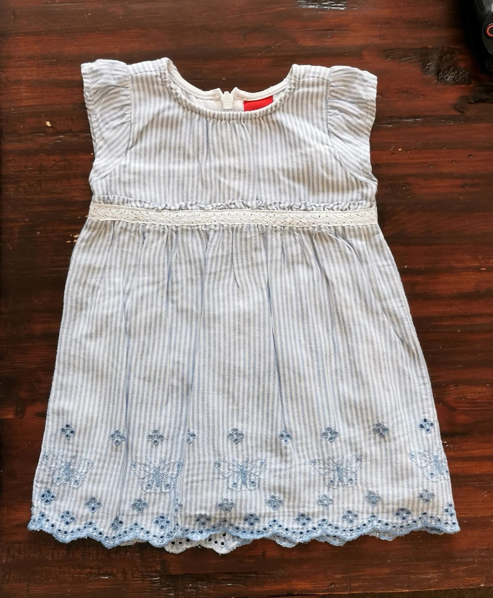 BABY GIRL SIZE 3/6 MONTHS - S.OLIVER UK Brand, Stripped Babydoll Dress EUC B37