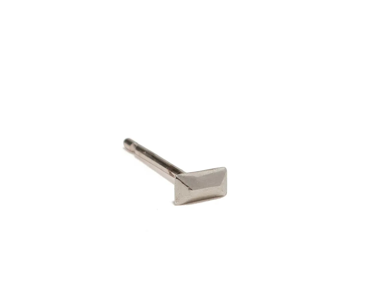Baguette Shape Stud Earring