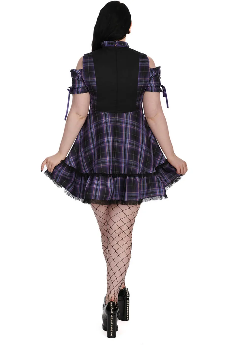 Banned Alternative Dark Doll Lolita Dress Black Purple