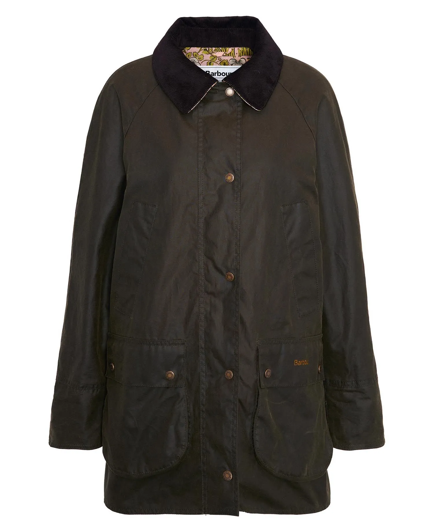 Barbour -  Barbour x William Morris Gallery Shelton Waxed Jacket - archive olive / eyebright