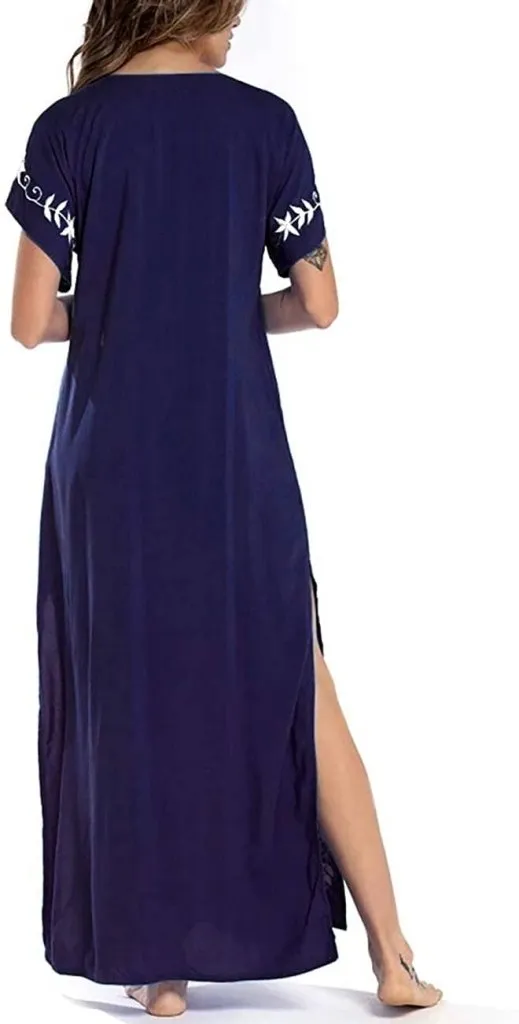 Beach Pattern Kaftan Cover Up Dress