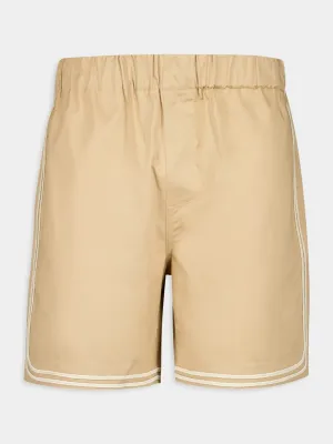 Beige Braided Cord Shorts