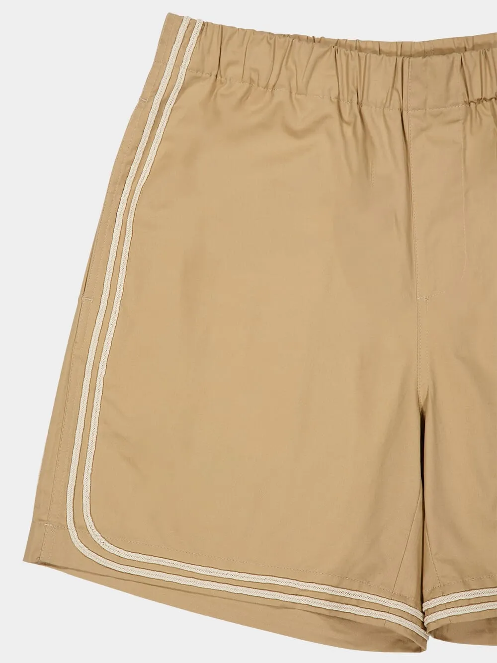 Beige Braided Cord Shorts
