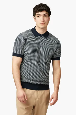 BEN SHERMAN | Bicoloured Textured Polo