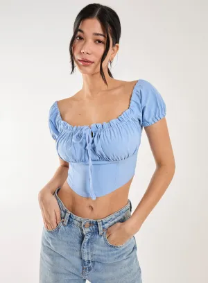 Bengaline Puff Sleeve Top