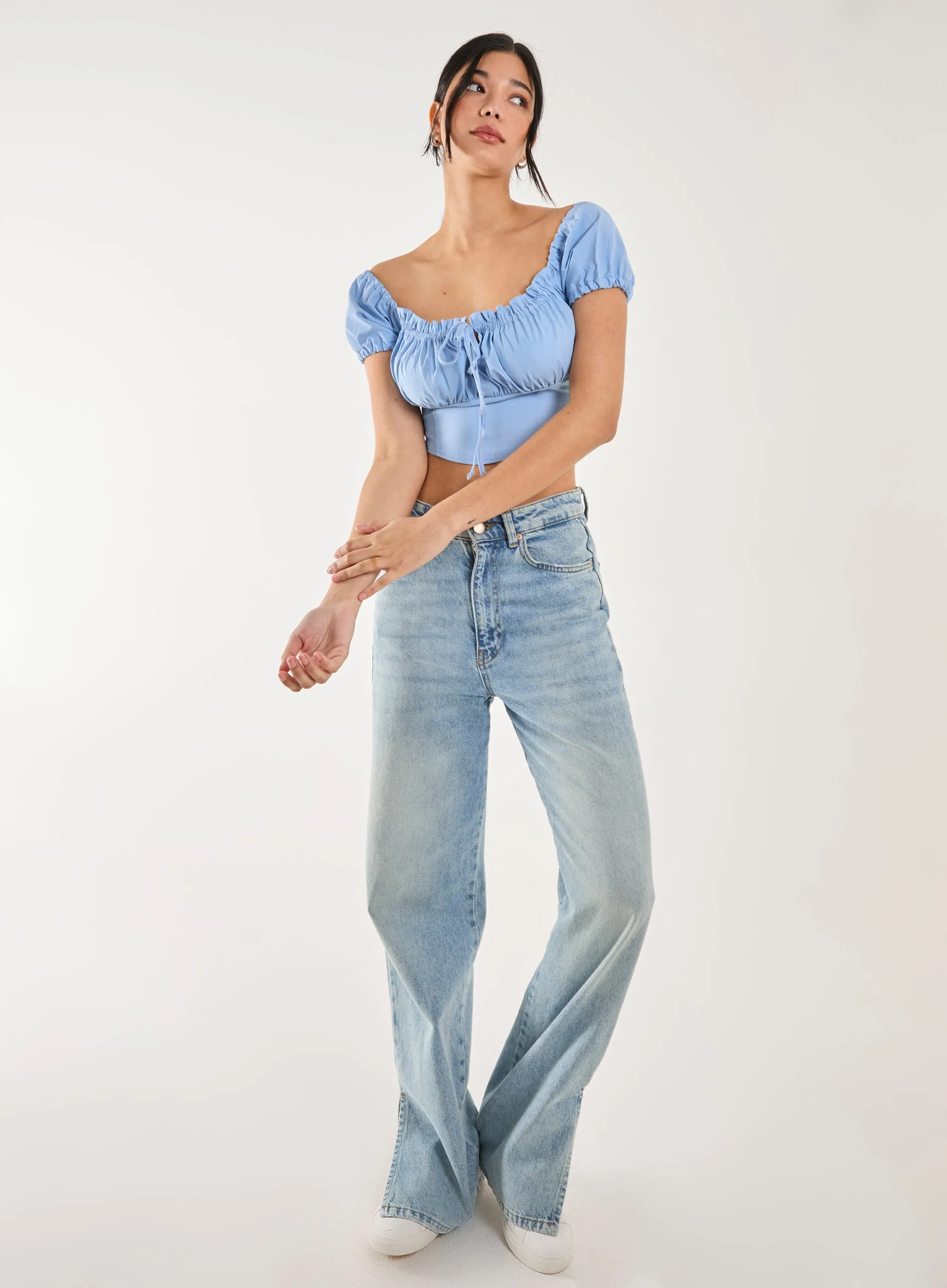Bengaline Puff Sleeve Top