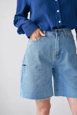 Benny Cut-out Denim Shorts