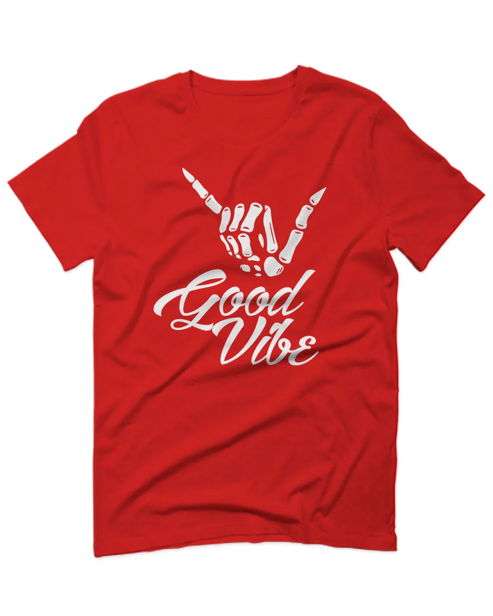 Big Good Vibe Bones Hand Shaka Cool Vintage Hipster Graphic For men T Shirt