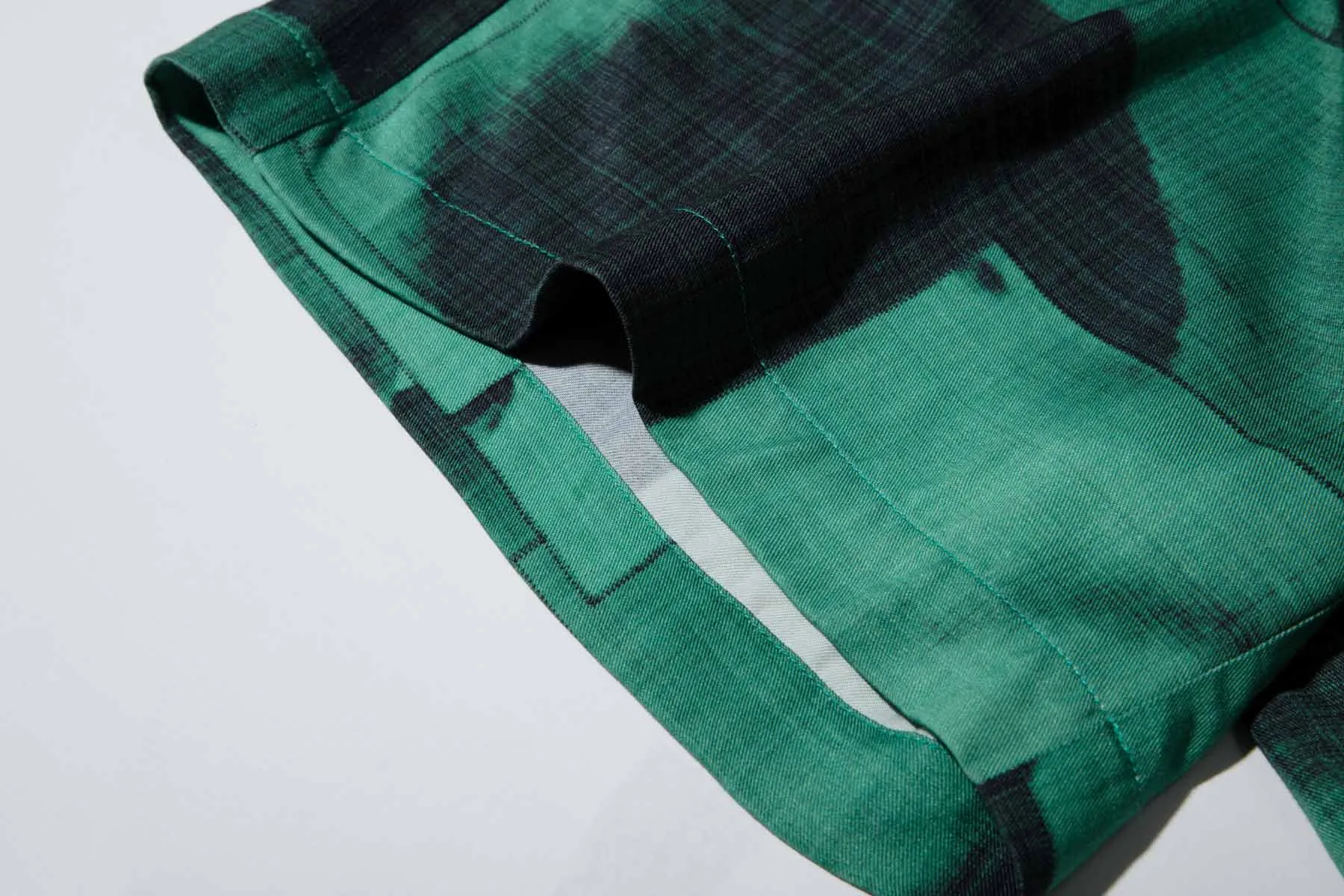 Billie Shorts Black List Print Green