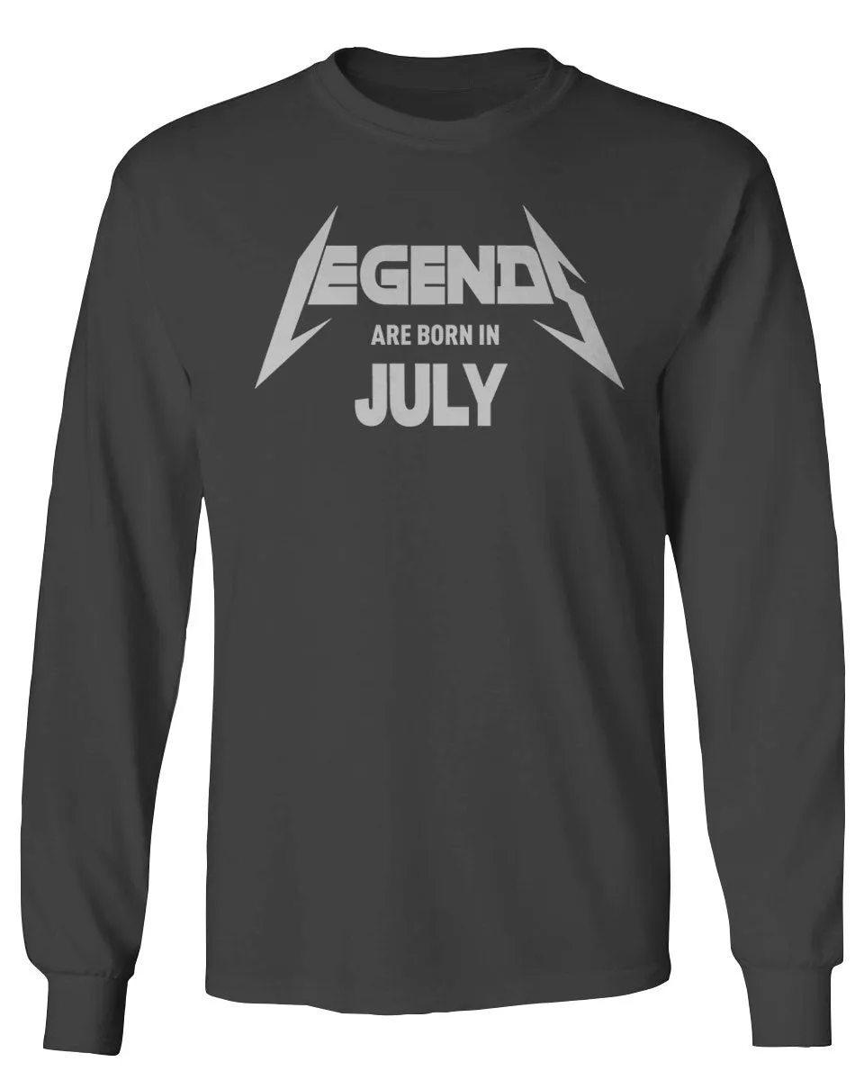 Birthday Gift Legends are Born in July mens Long sleeve t shirt