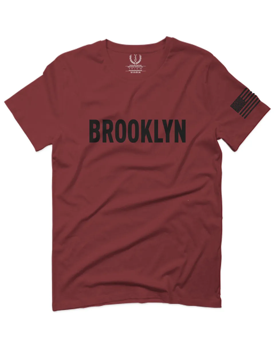 Black Fonts New York Brooklyn NYC Cool City American For men T Shirt