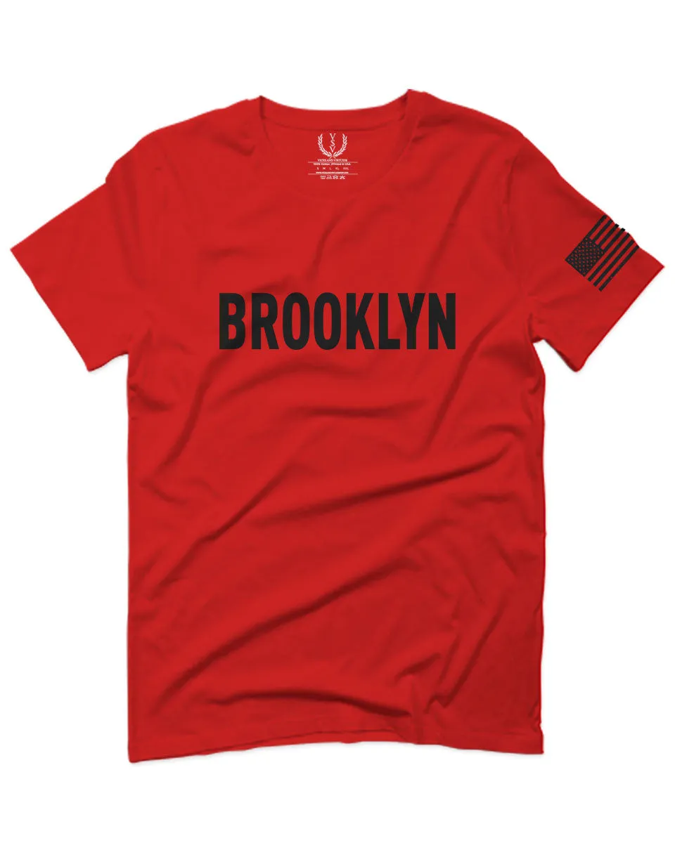 Black Fonts New York Brooklyn NYC Cool City American For men T Shirt