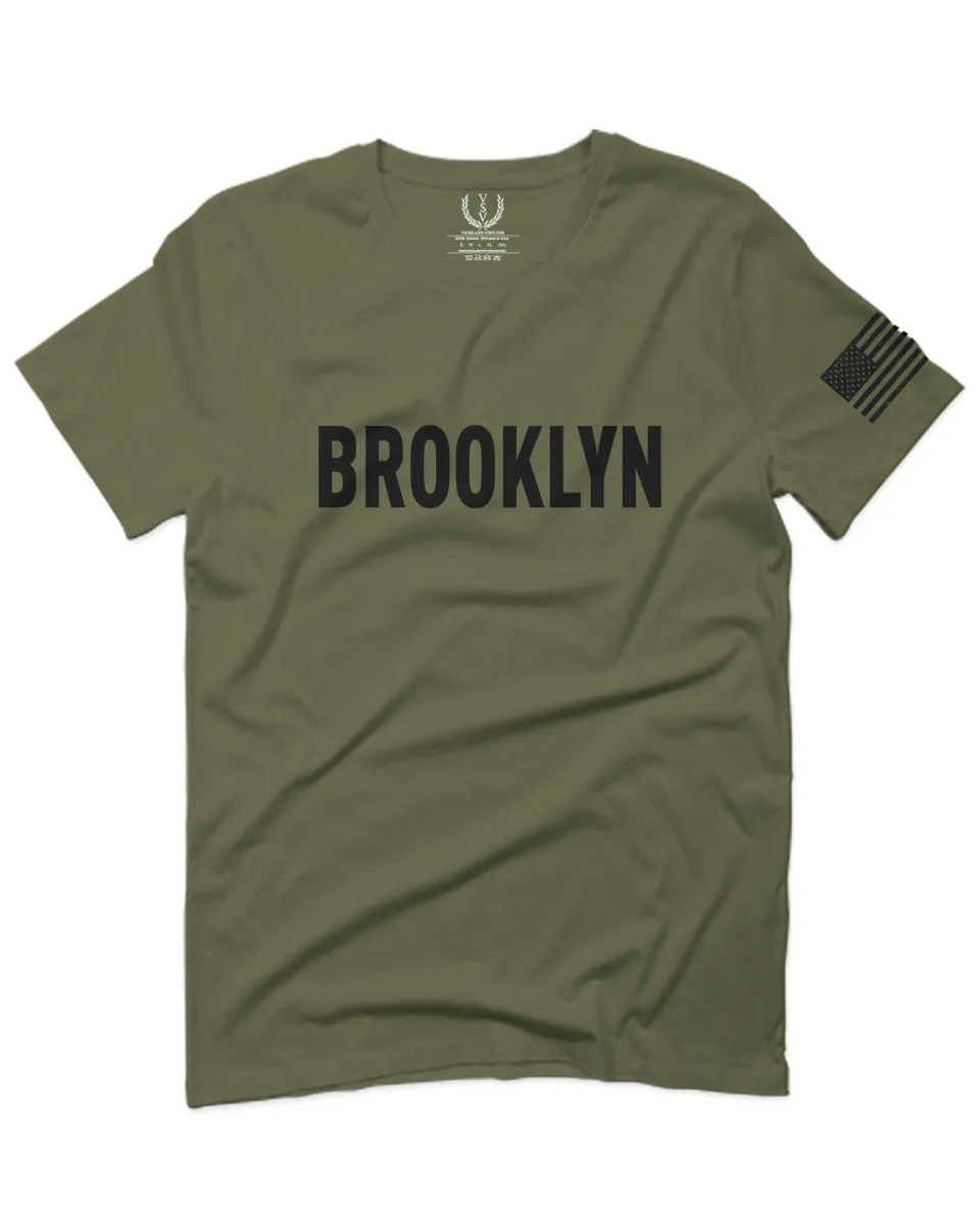 Black Fonts New York Brooklyn NYC Cool City American For men T Shirt