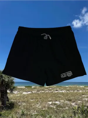 Black "Be the Shark" Women's Athletic Shorts by Sharkey's Ecowear