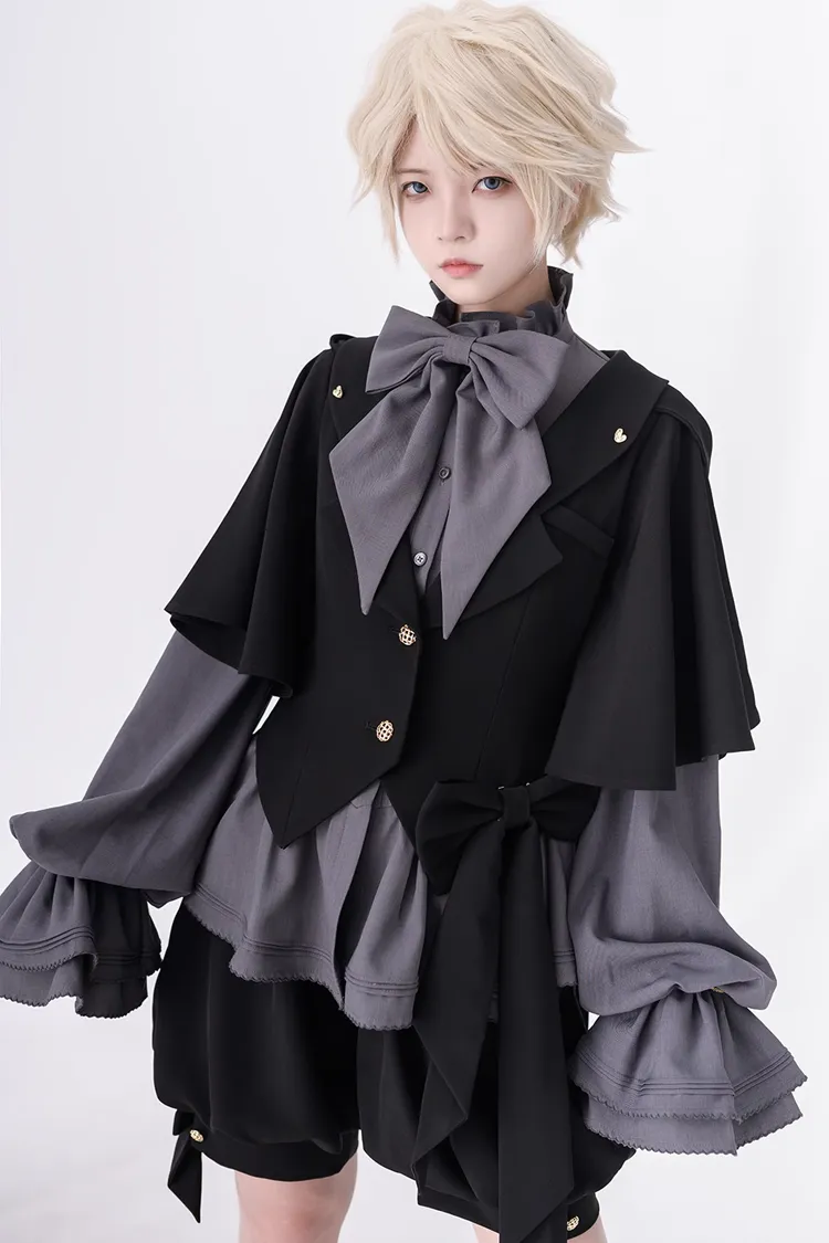 Black Retro Cute Cool Ouji Fashion Lolita Shorts