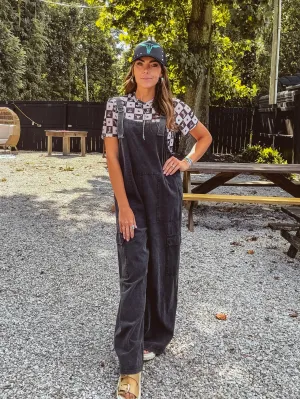 Black Sugar Mineral Wash Jumpsuit