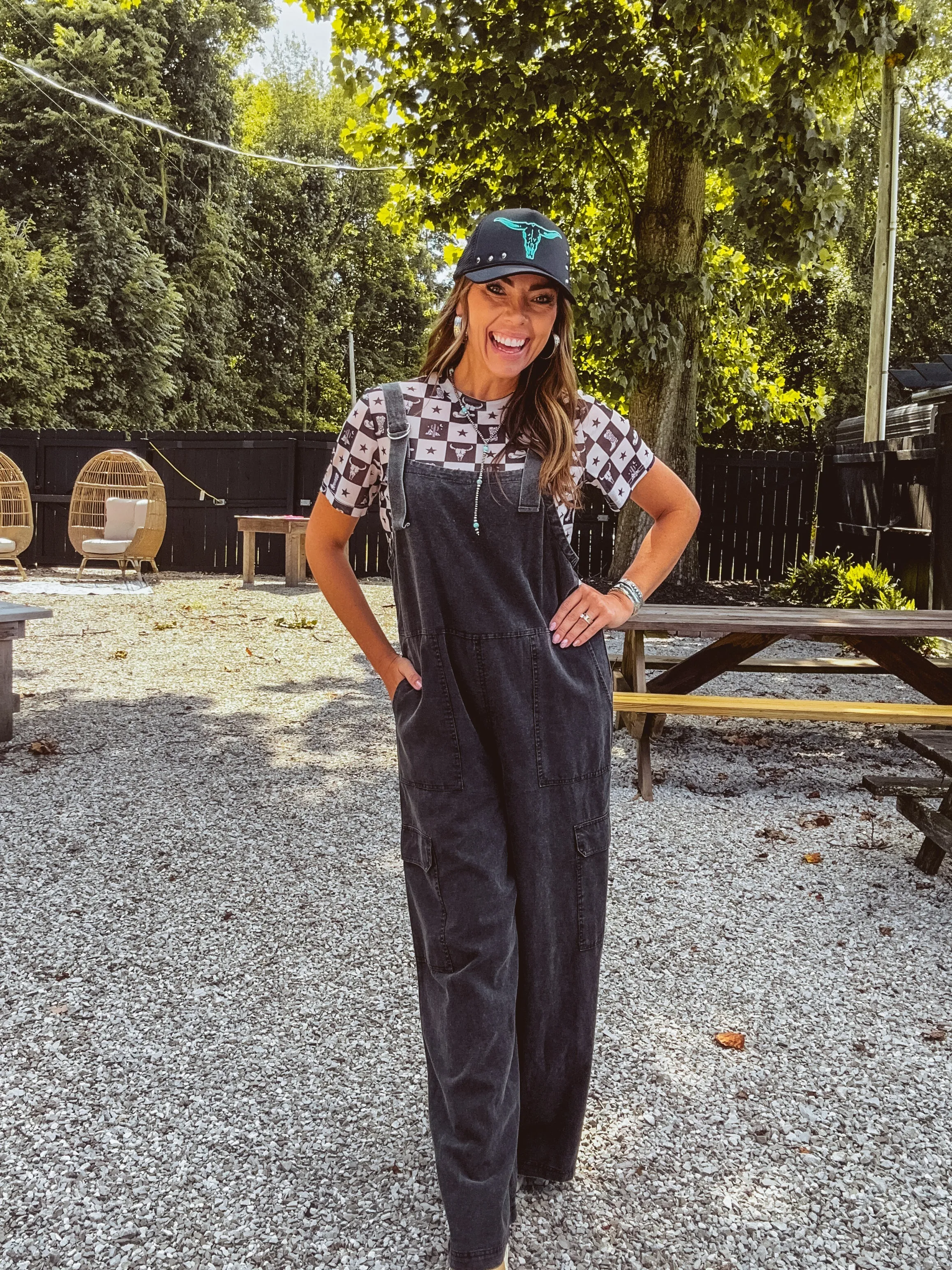 Black Sugar Mineral Wash Jumpsuit
