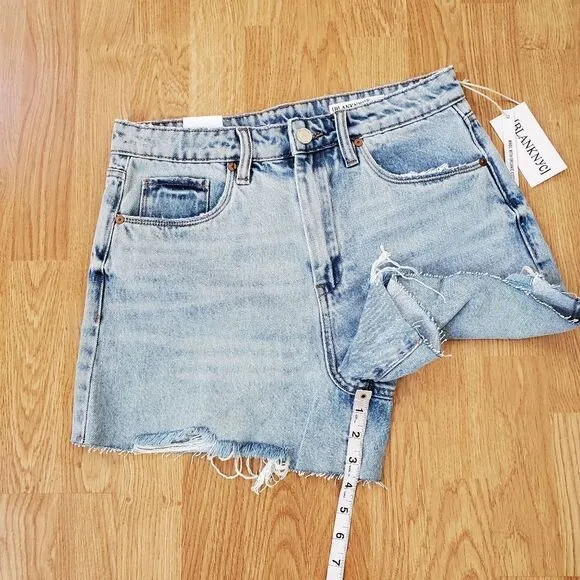 Blank NYC Reeve Sustainable High-Rise Ribcage Shorts sz 29