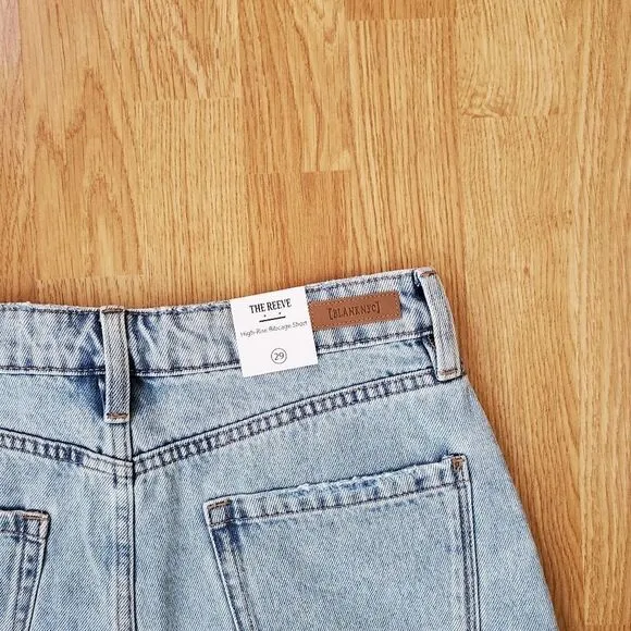 Blank NYC Reeve Sustainable High-Rise Ribcage Shorts sz 29