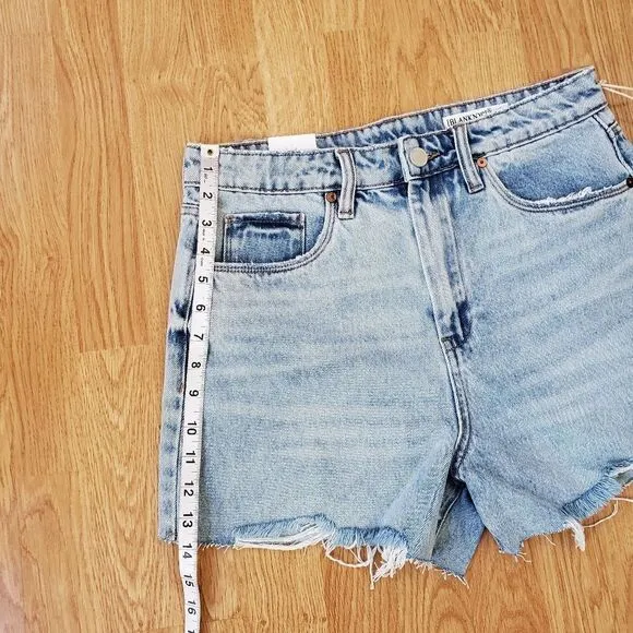 Blank NYC Reeve Sustainable High-Rise Ribcage Shorts sz 29