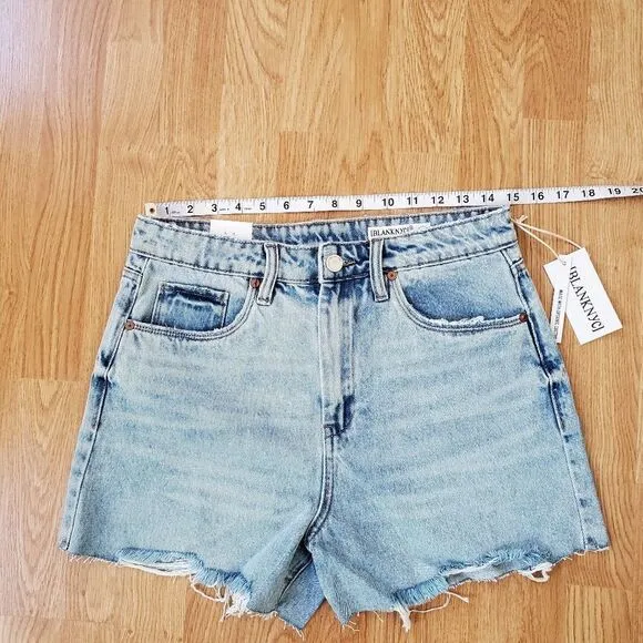 Blank NYC Reeve Sustainable High-Rise Ribcage Shorts sz 29