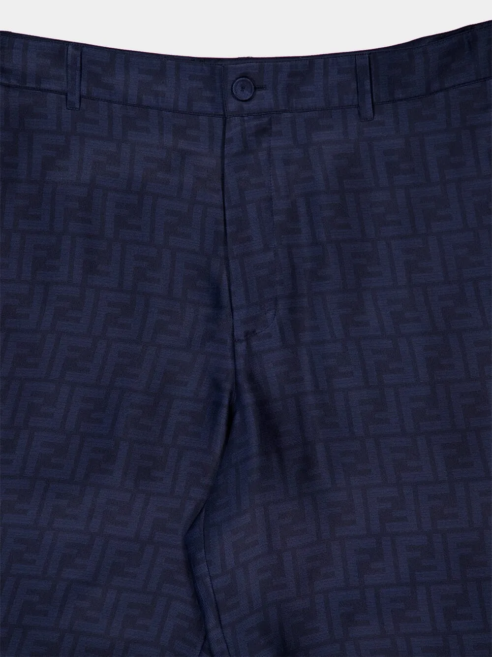 Blue FF Silk Bermuda Shorts