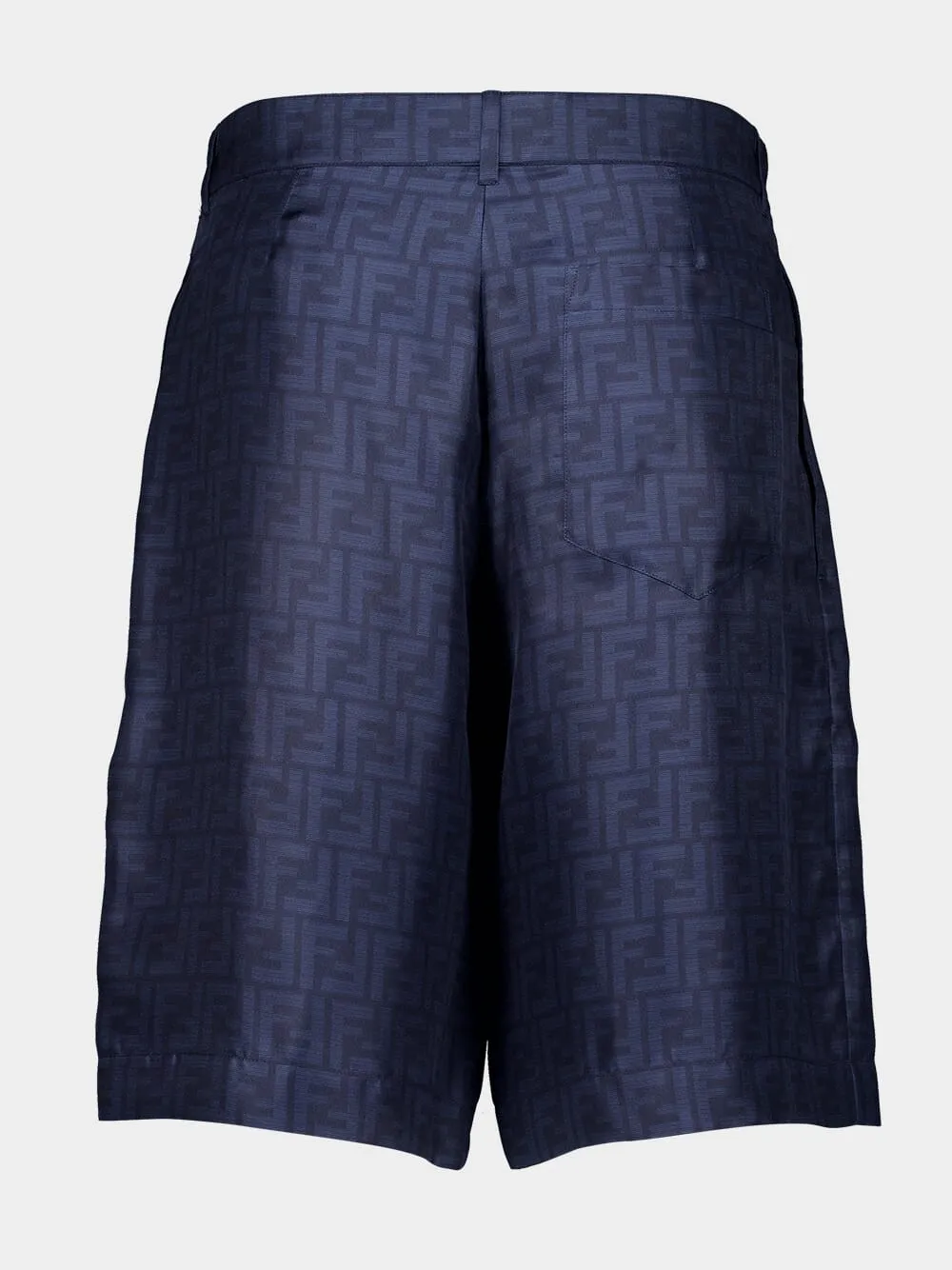Blue FF Silk Bermuda Shorts