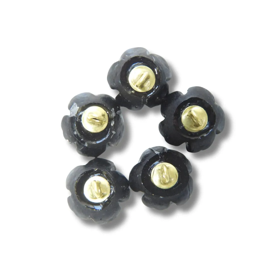 Blue Flower Buttons for Sewing