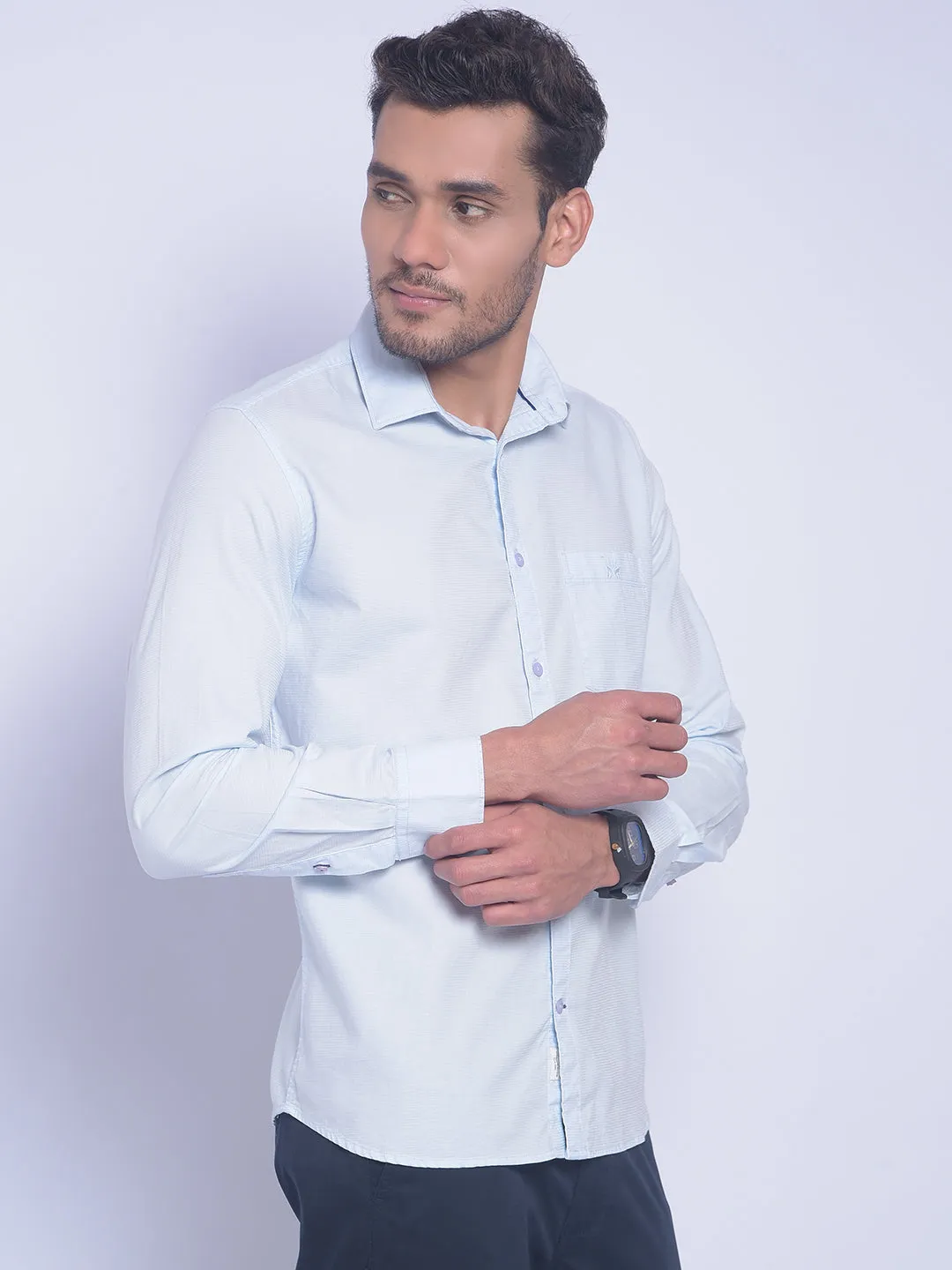 Blue Printed Shirt