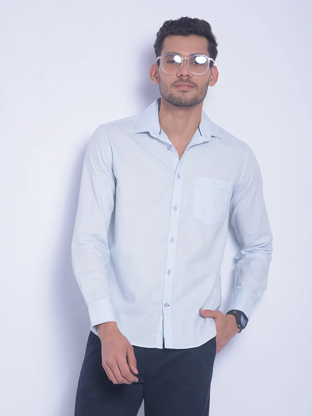 Blue Printed Shirt