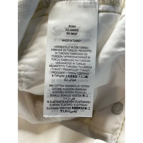 Boden Rigid Beach Shorts Ecru/white Denim Cut Off Shorts Womens NWT Size 29