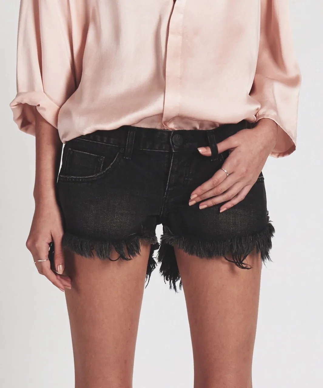 Bonita Low Waist Shorts in Double Bass