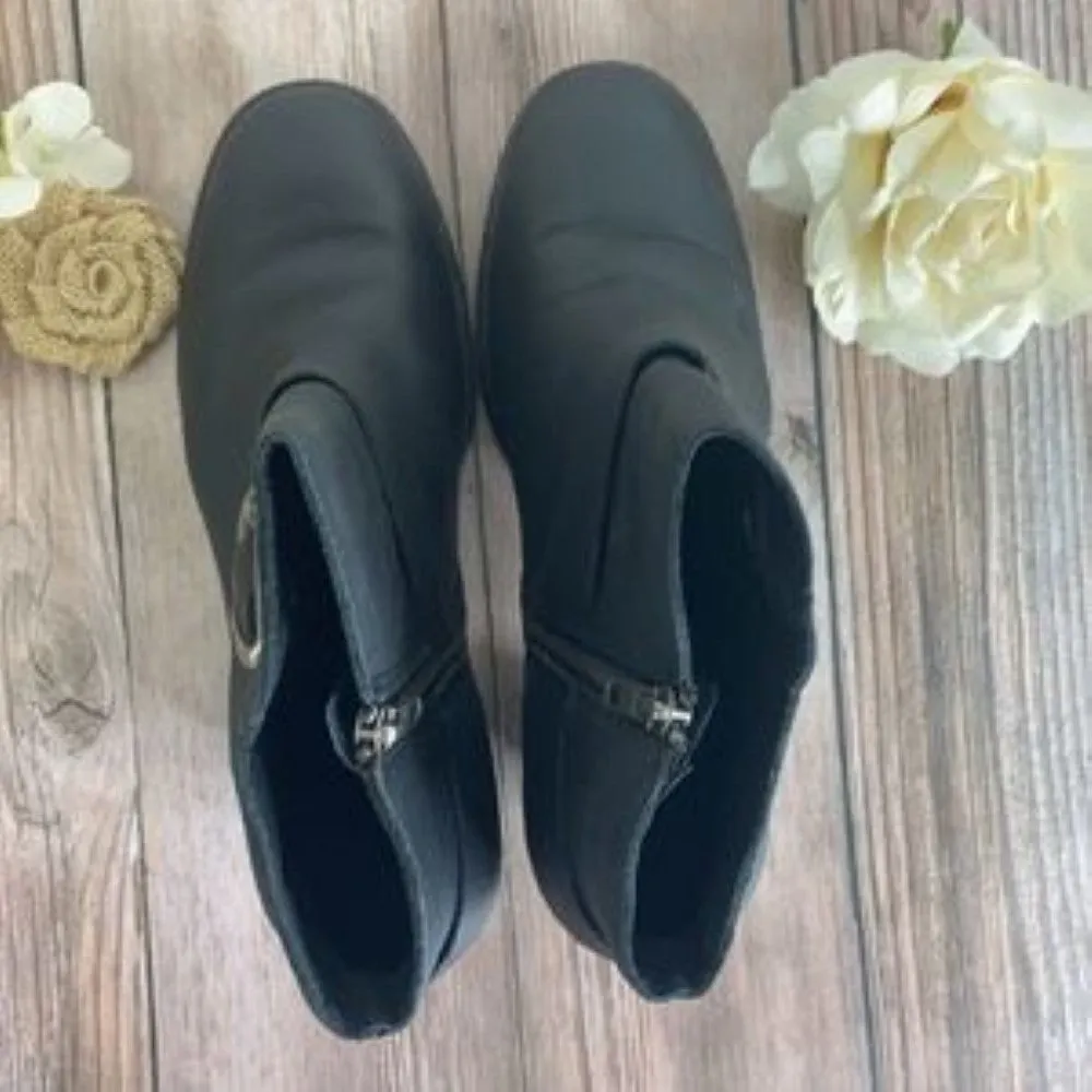 Born Black Leather Bootie 9.5M