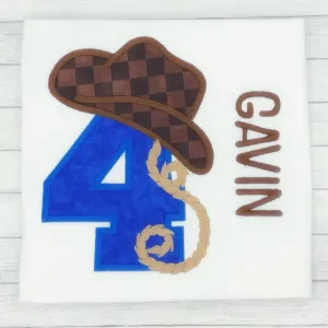 Boys Birthday Cowboy Shirt (age 1-9)