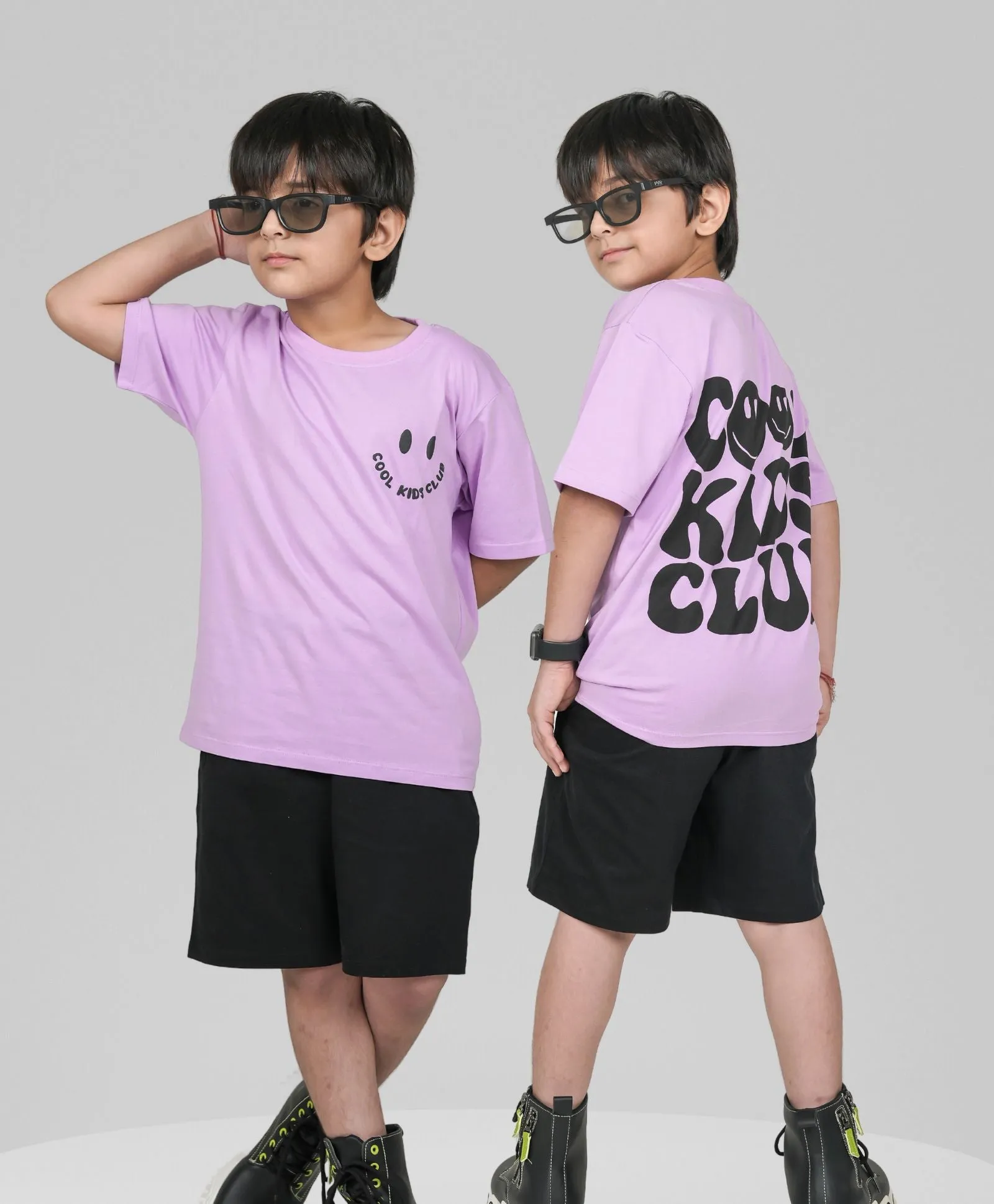 Boys Cool Kids Print Oversized T-Shirt & Short Set