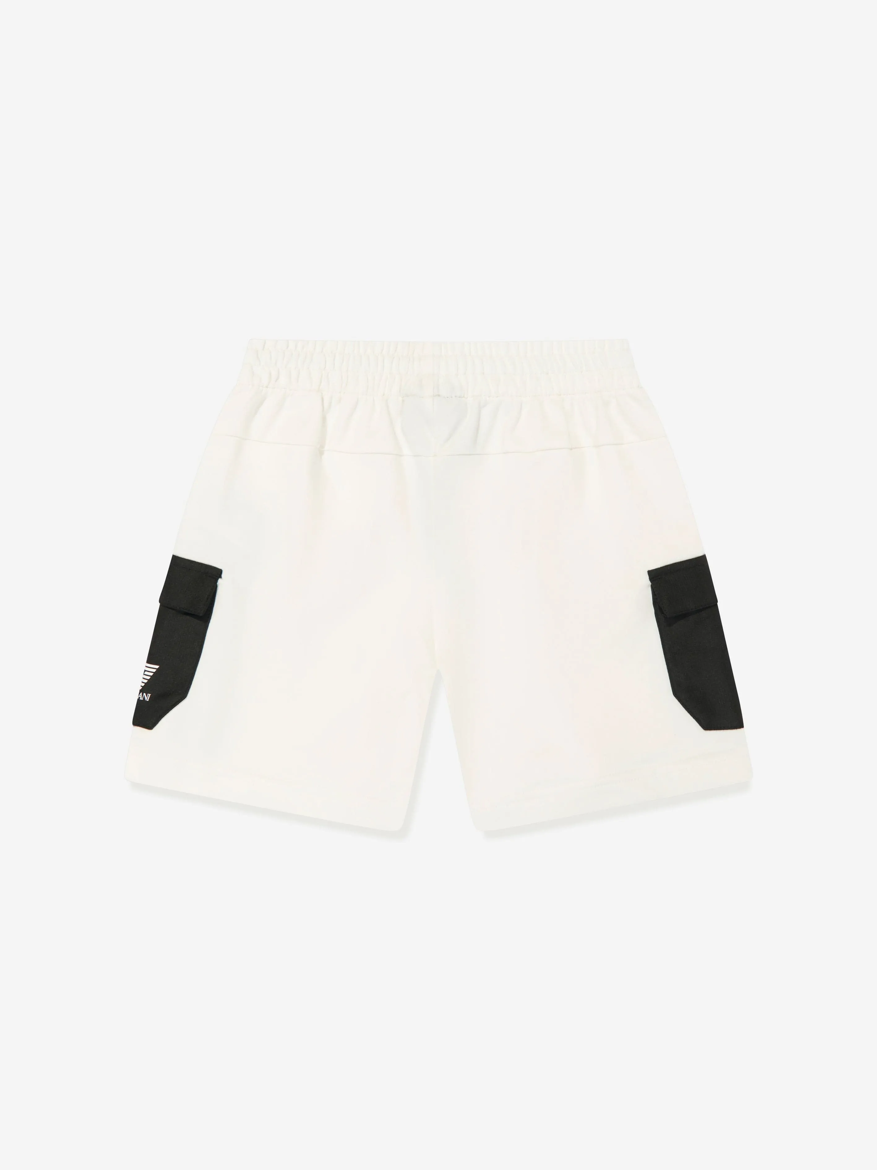 Boys Logo Cargo Shorts in Ivory