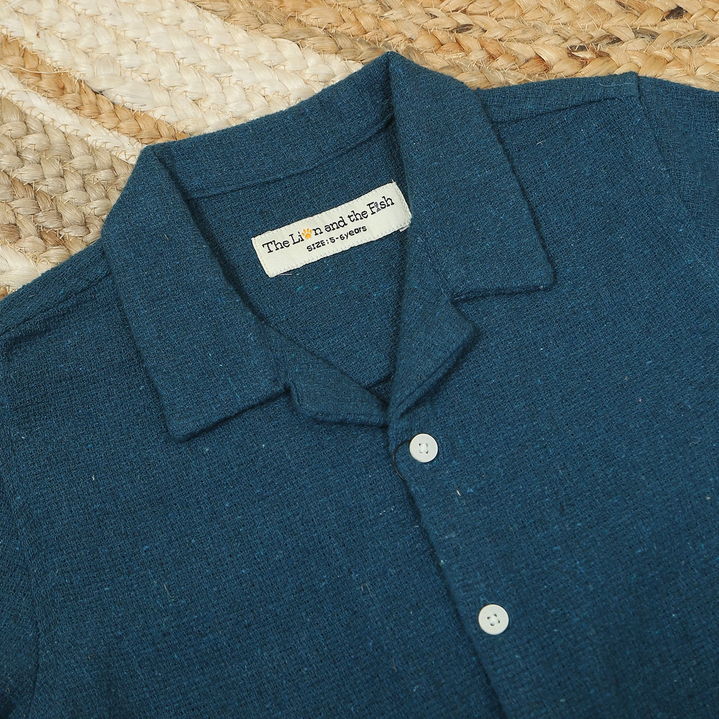 Boys Textured Shirt Cerulean Blue