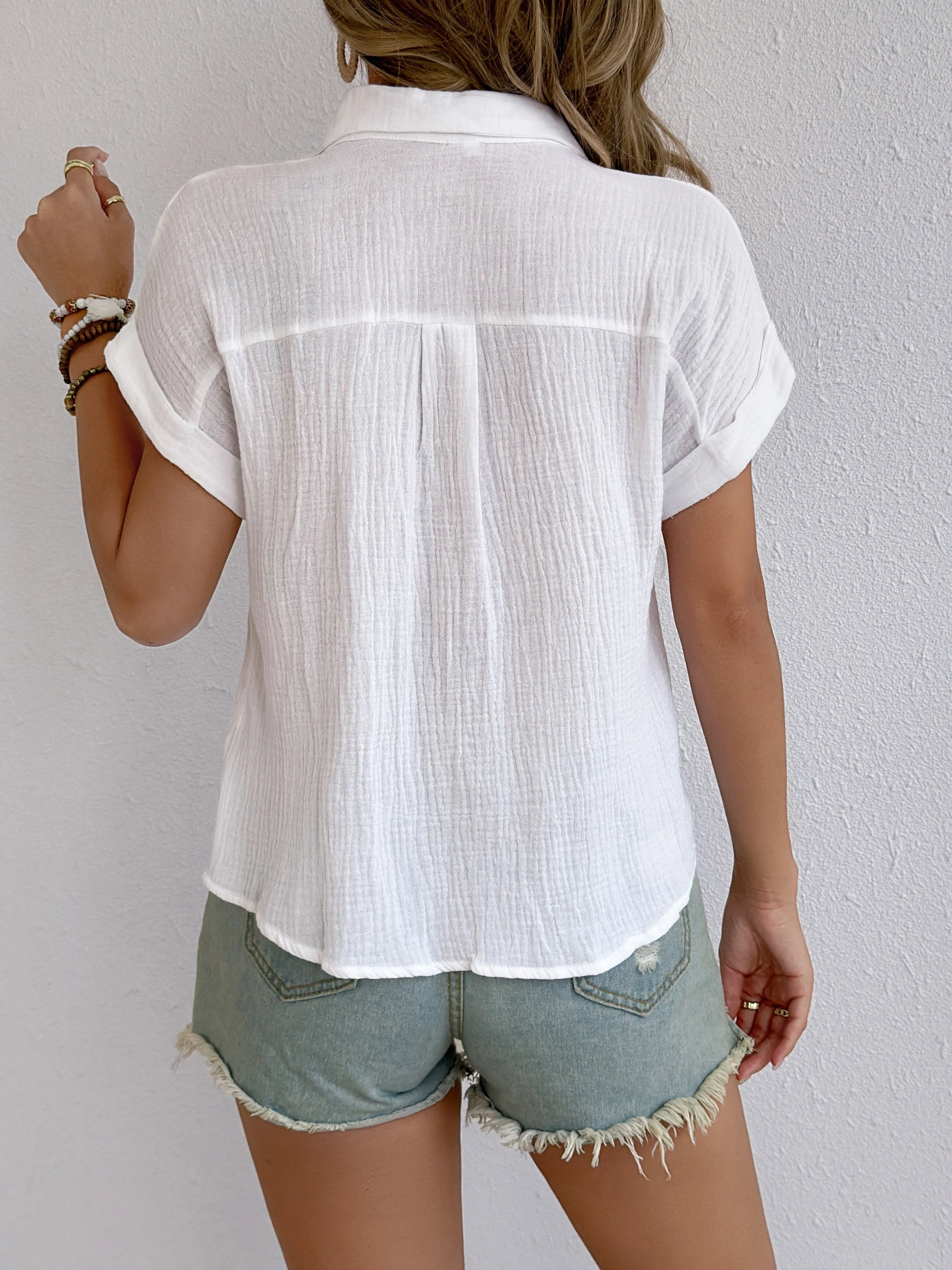 Brennan® | Breathable Cotton Blouse With Dolman Sleeves