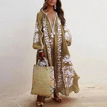 Bridgett - Oversized dresses with vintage prin