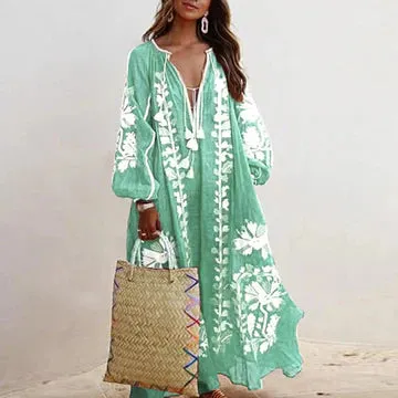 Bridgett - Oversized dresses with vintage prin