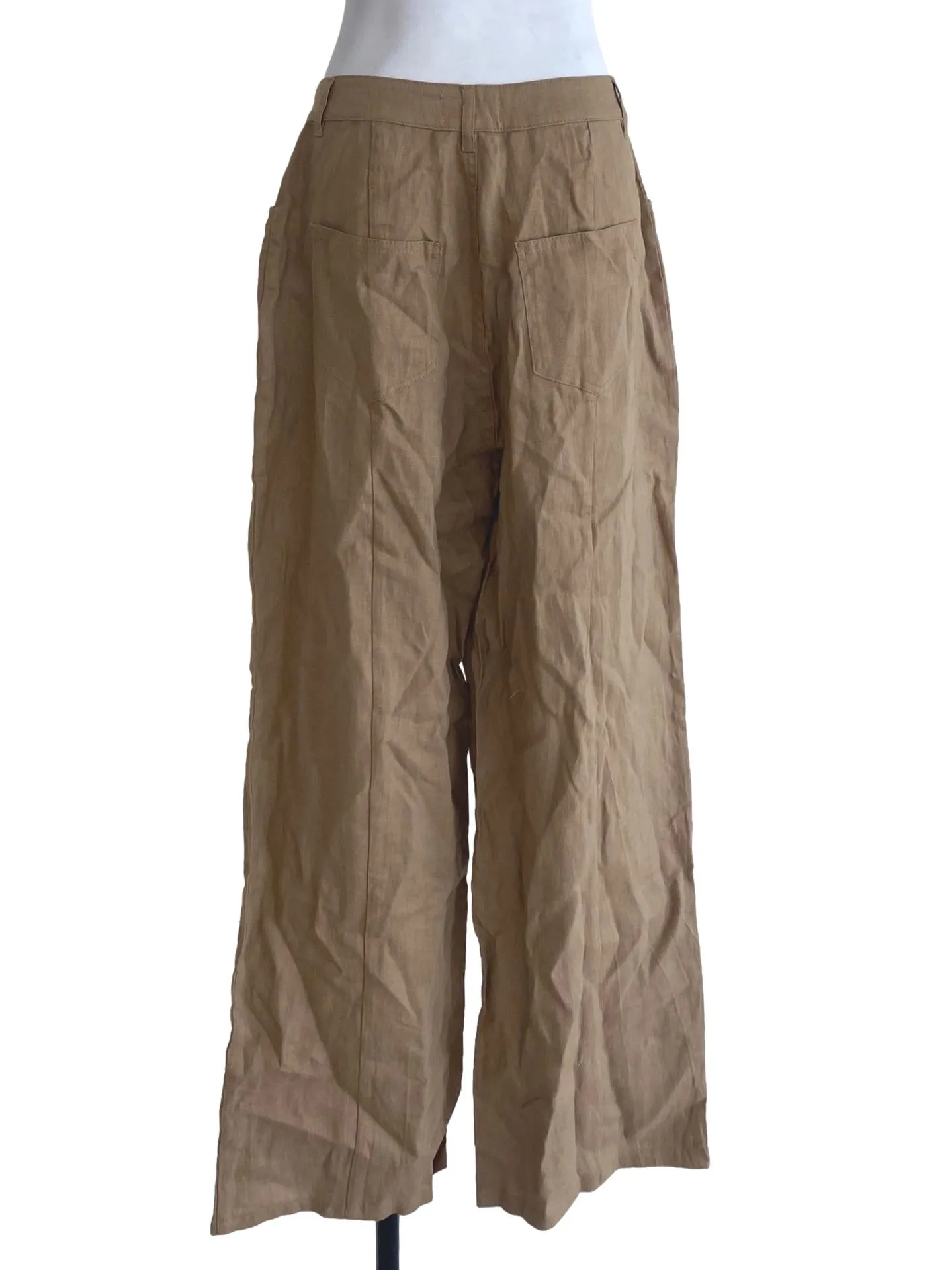 Brown Textured Pants