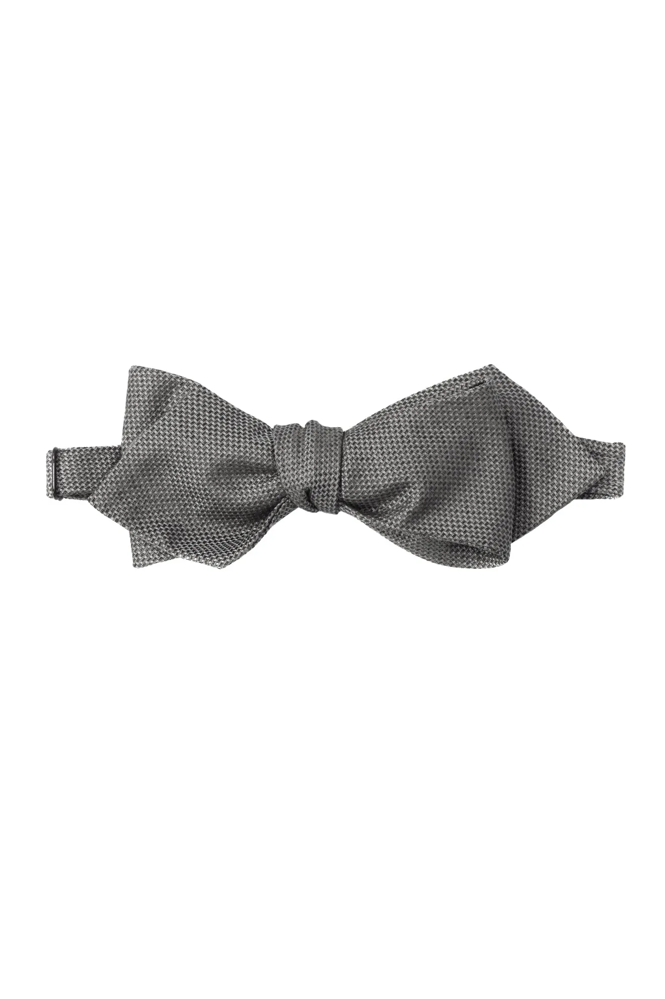 Brown Textured Pointed Bow Tie