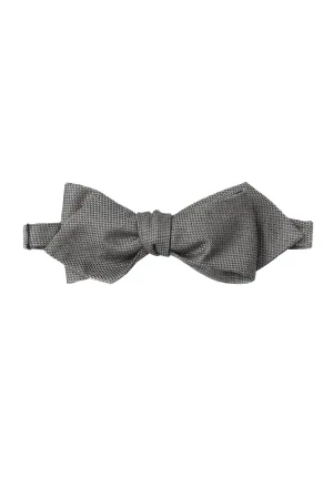 Brown Textured Pointed Bow Tie