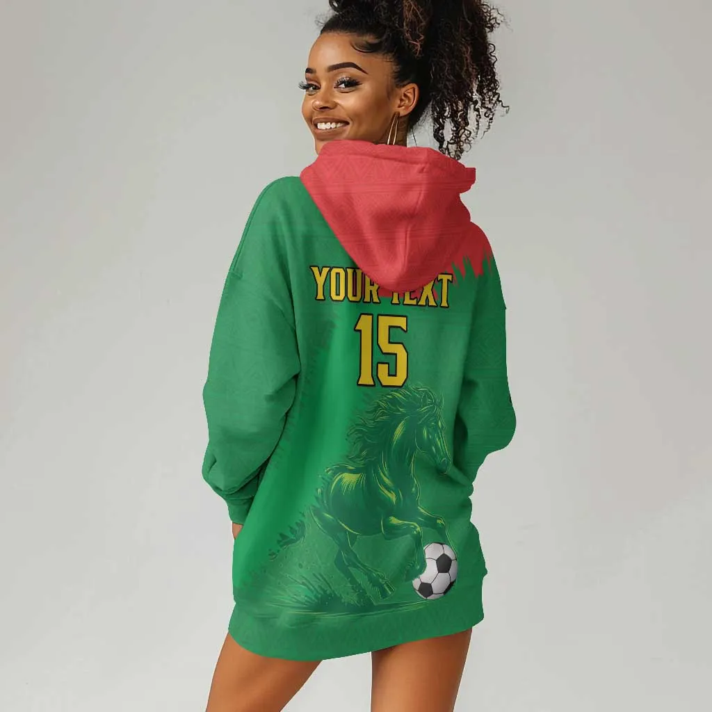 Burkina Faso Football Custom Hoodie Dress Go Stallions LT15