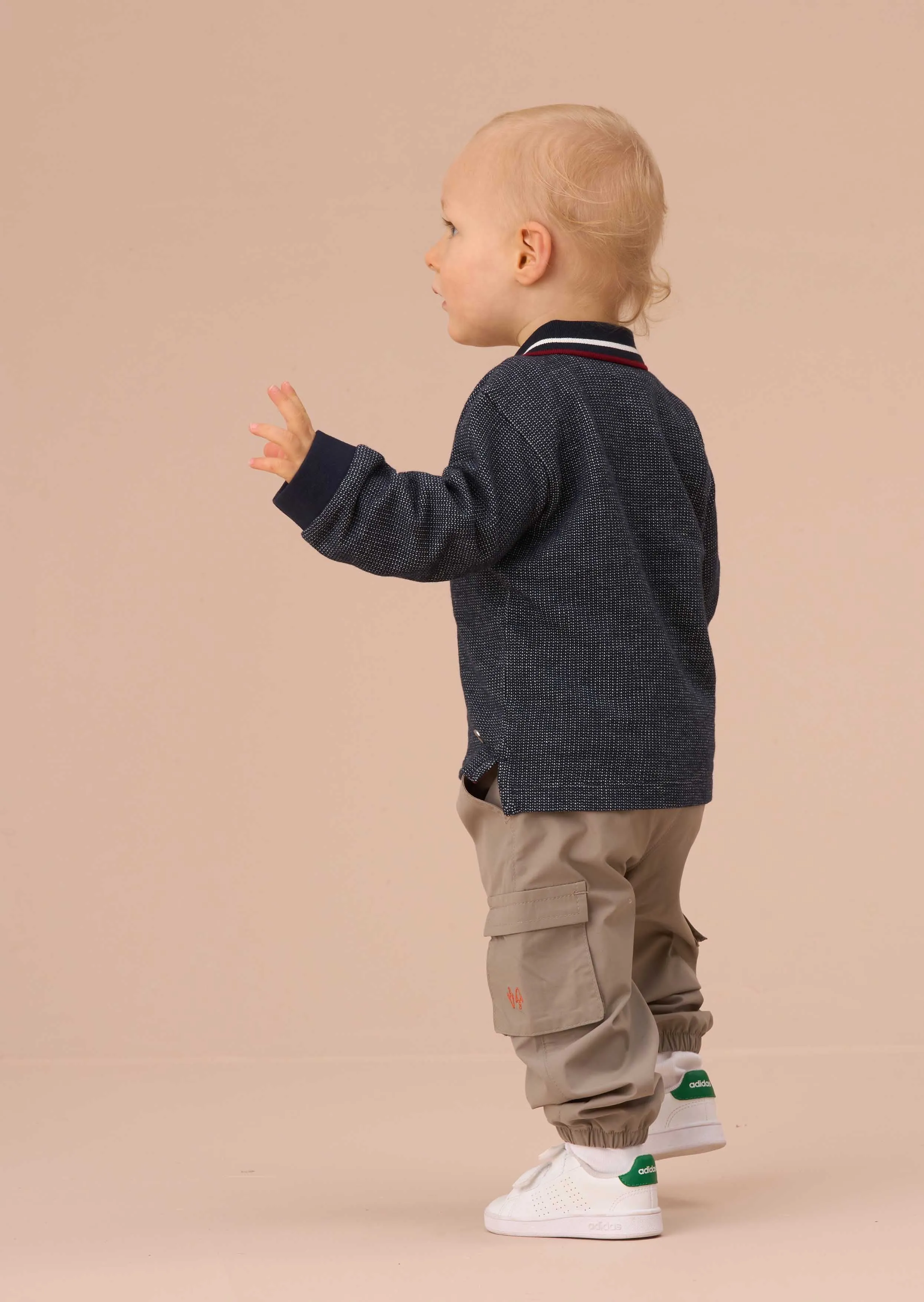Burty Blue Textured Polo