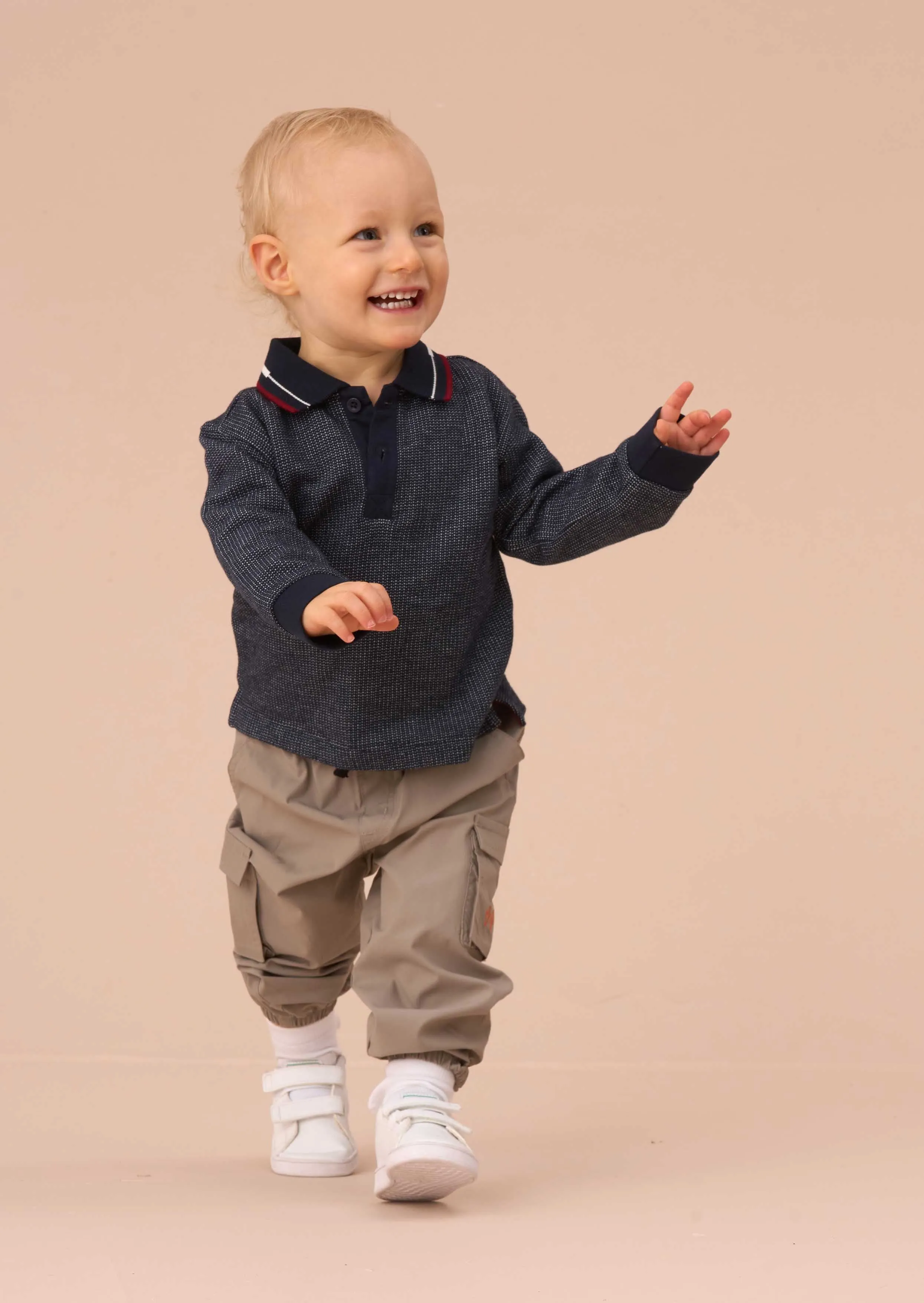Burty Blue Textured Polo